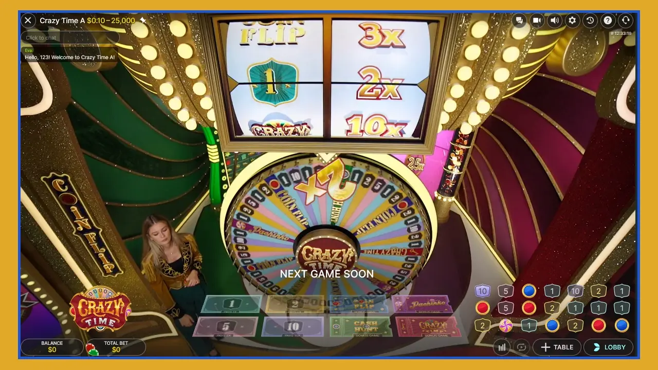 Comment faire ses premiers pas dans Crazy Time ?